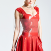 U-Neck Ballerina-Length Party Dress