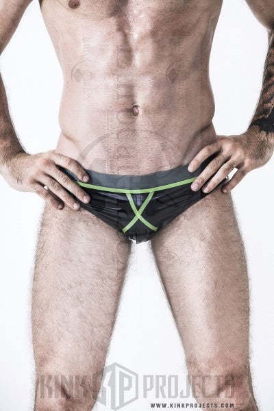 eurocat latex Male rubber Criss-Cross Briefs