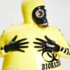 Sexy Latex Inflatable outer inner color both are Yellow thickness 0.4mm