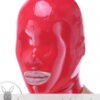 eurocat Male Latex Hood Rubber Fetish Wear Cosplay catsuits MASK LASER PERFORATE