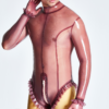 Male 'Burly Burlesque' Neck Entry Leotard Catsuit