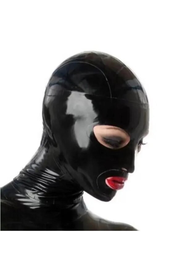 Latex hood with panelling and eye