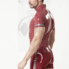 eurocat latex Male Short-sleeved Romper Style Open Bum Leotard