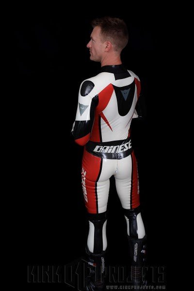 eurocat latex Male Logo Branded Motorcycle rubber Suit