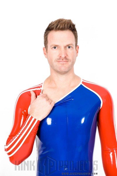 Male 'Sportsman' Round Neck Catsuit With Codpiece