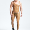 eurocat latex Male Translucent Codpiece Singlet Leggings Suit