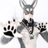 eurocat latex Male Grey Donkey Latex Catsuit