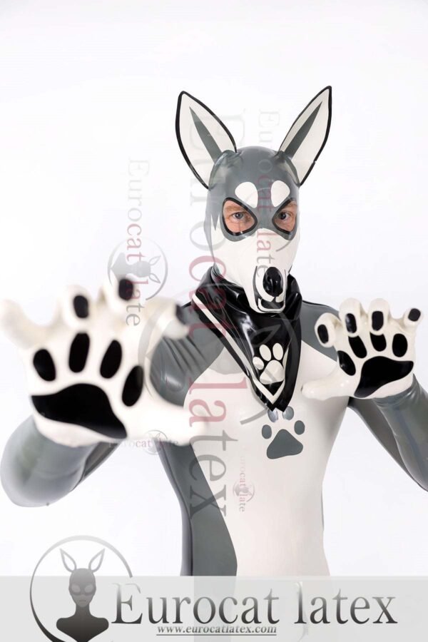 eurocat latex Male Grey Donkey Latex Catsuit