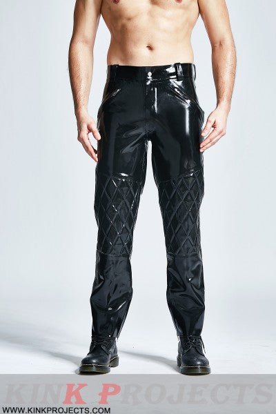 eurocat latex Male Quilted Pattern Trousers