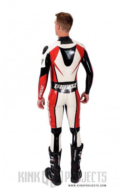eurocat latex Male Logo Branded Motorcycle rubber Suit