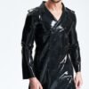 eurocat latex Male Double-Breasted Three-Quarter Trench Coat
