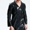 eurocat latex Male Double-Breasted Three-Quarter Trench Coat