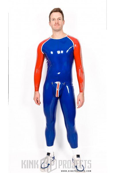 Male 'Sportsman' Round Neck Catsuit With Codpiece