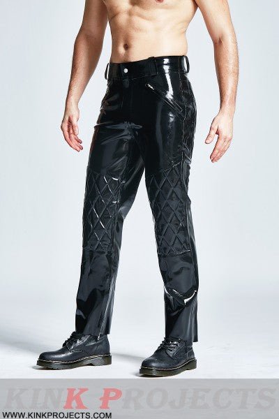 eurocat latex Male Quilted Pattern Trousers