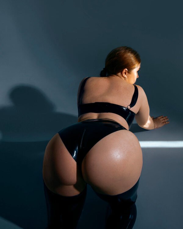 Panties Stella latex handmade Black