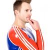 Male 'Sportsman' Round Neck Catsuit With Codpiece