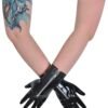 Latex Zipped Short Gloves