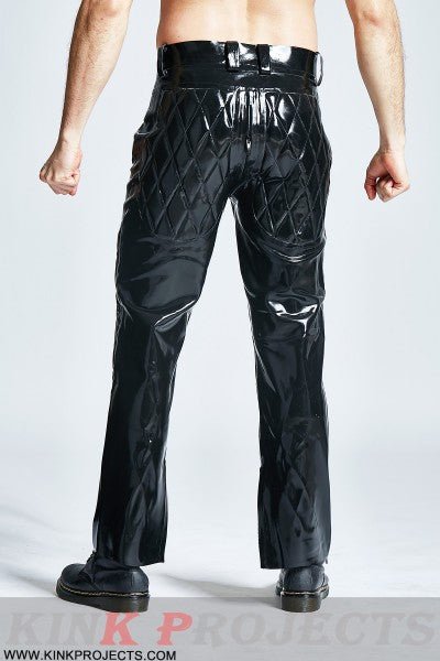 eurocat latex Male Quilted Pattern Trousers