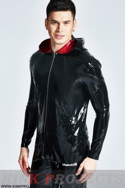eurocat latex Male Hooded Windbreaker Jacket