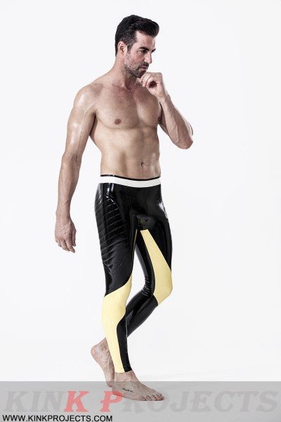 eurocat latex Male Padded Thighs Zipperless rubber Leggings