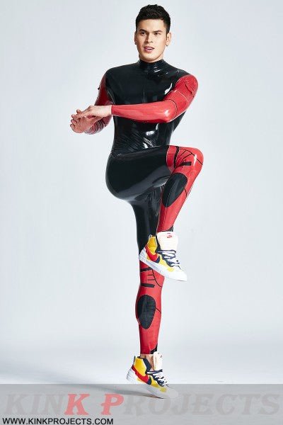 eurocat latex Male 'Defender' Back Zipper Catsuit