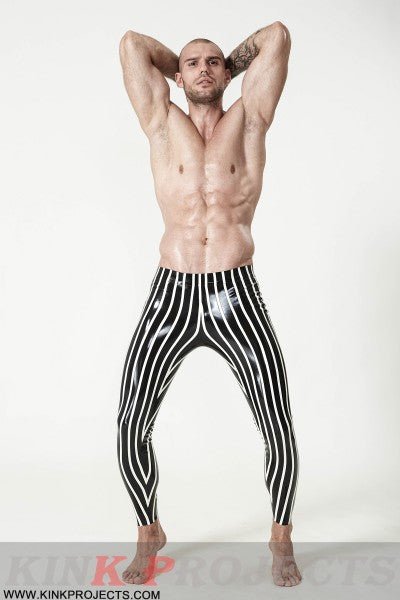 eurocat latex Male Candy-Striped Leggings