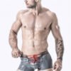 eurocat latex Male Laced Plunging Front Briefs