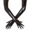 Shoulder Length Latex Gloves- Moulded & Black