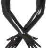 Shoulder Length Latex Gloves- Moulded & Black