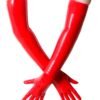 Shoulder Length Latex Gloves- Moulded & Black