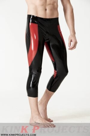 eurocat latex Male 'Heartening' Three-Quarter Zipperless Leggings