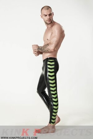 eurocat latex Male 'Hazard Strips' Leggings