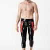 eurocat latex Male 'Heartening' Three-Quarter Zipperless Leggings