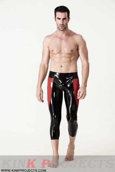eurocat latex Male 'Heartening' Three-Quarter Zipperless Leggings