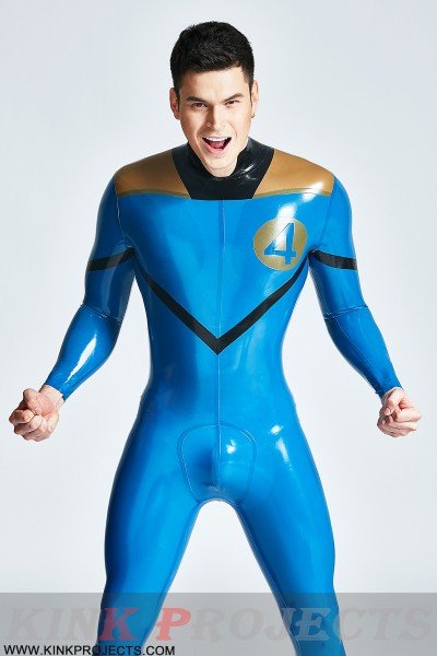 eurocat latex Male 'Fantabulous 4' Back Zipper Catsuit