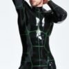 eurocat latex 'Hexagonal' Back Zip rubber Catsuit