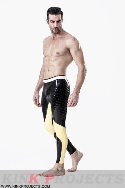 eurocat latex Male Padded Thighs Zipperless rubber Leggings