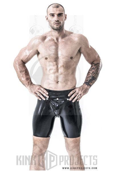 eurocat latex Male rubber Codpiece Cycling Shorts