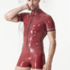 eurocat latex Male Short-sleeved Romper Style Open Bum Leotard