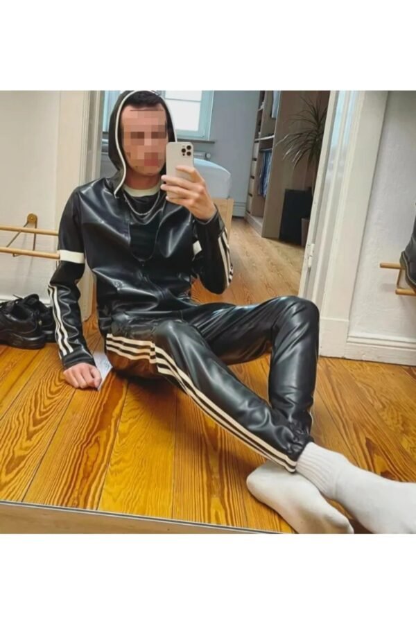 Male Elastic waistband with adjustable catsuit   Latex Costume Catsuit