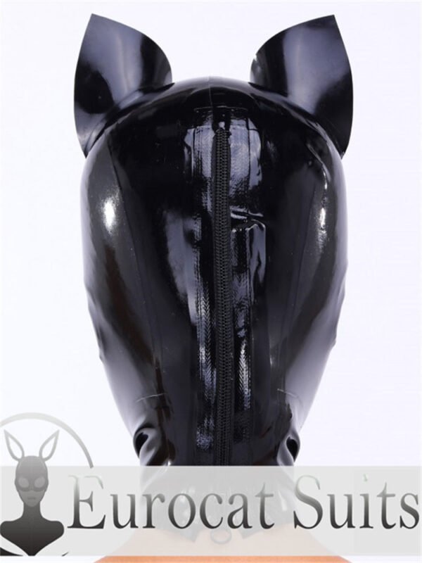 eurocat  Latex Hood Rubber Fetish Wear Cosplay catsuits  MASK