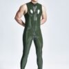 eurocat latex Male Front Through-zip Sleeveless Catsuit