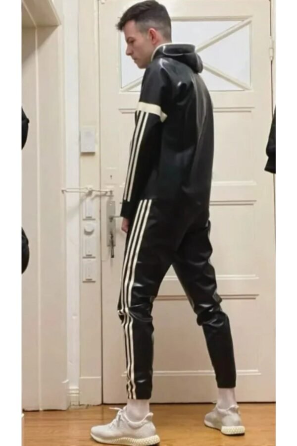 Male Elastic waistband with adjustable catsuit   Latex Costume Catsuit