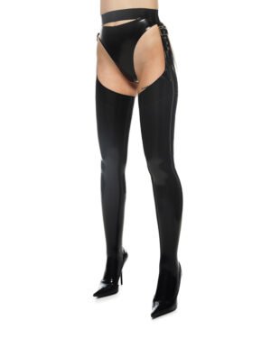 latex handmade Stockings Evie Black