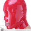 eurocat Male Latex Hood Rubber Fetish Wear Cosplay catsuits MASK LASER PERFORATE