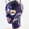 Latex Rubber Cat Hood with attached ears