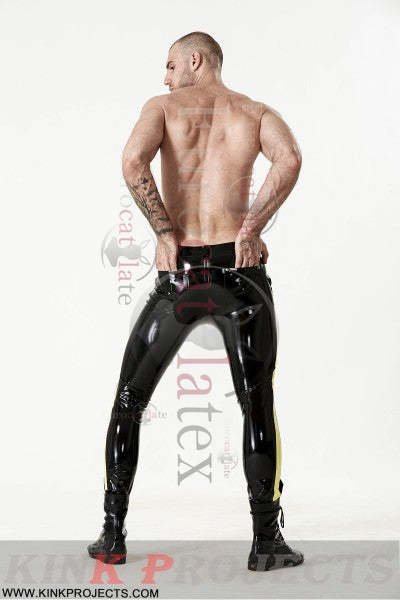eurocat latex Male Striped-Leg Jeans