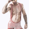 eurocat latex Male Outstanding Stripes Wrestling Suit