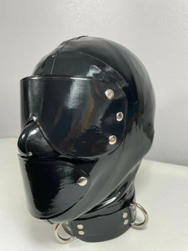 Latex Hood with Detachable Blindfold