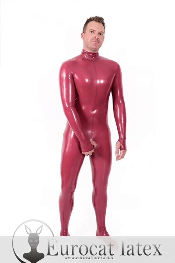eurocat latex Male Mouth-Entry Gimp Suit with Sheath